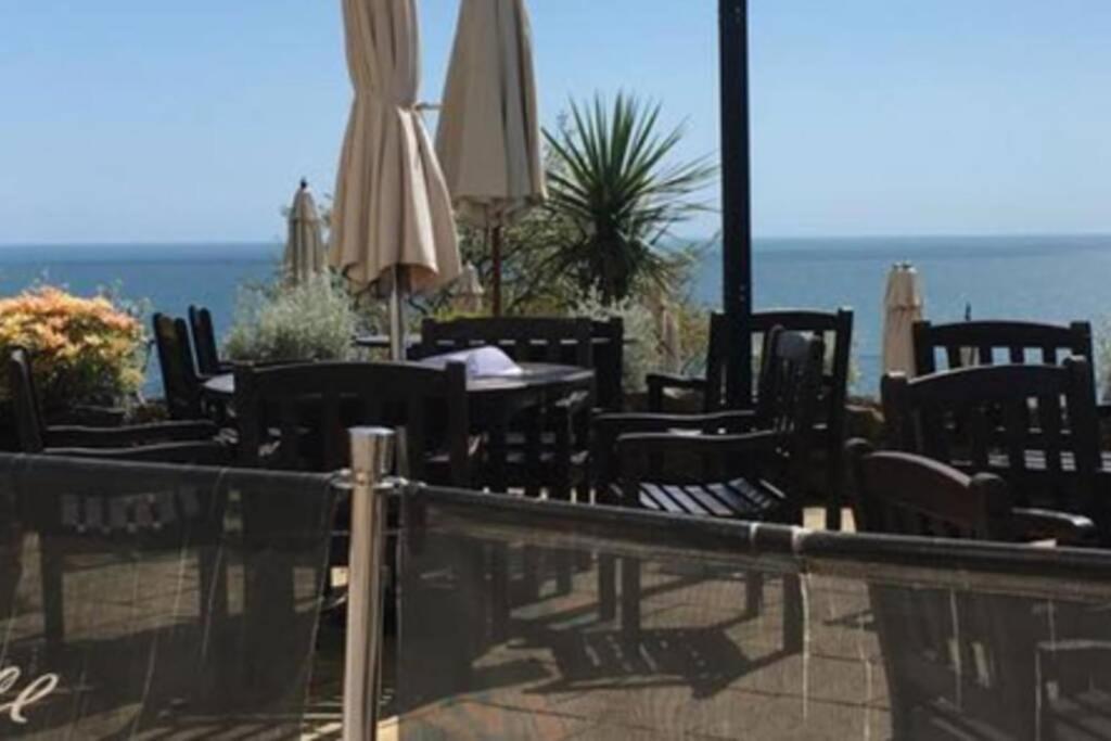 **Sunny And Bright, Thatchers Rock One Bed Beach Front Apartment*** Torquay Exteriör bild